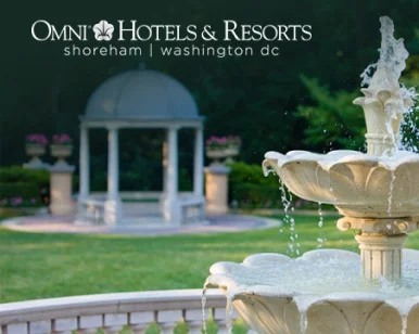 A fountain and gazebo at Omni Hotels and Resorts Shoreham
